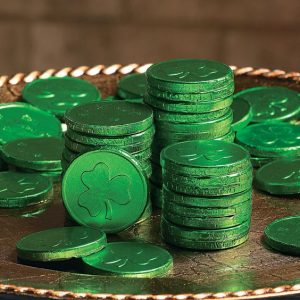St. Patrick's foil-wrapped coins